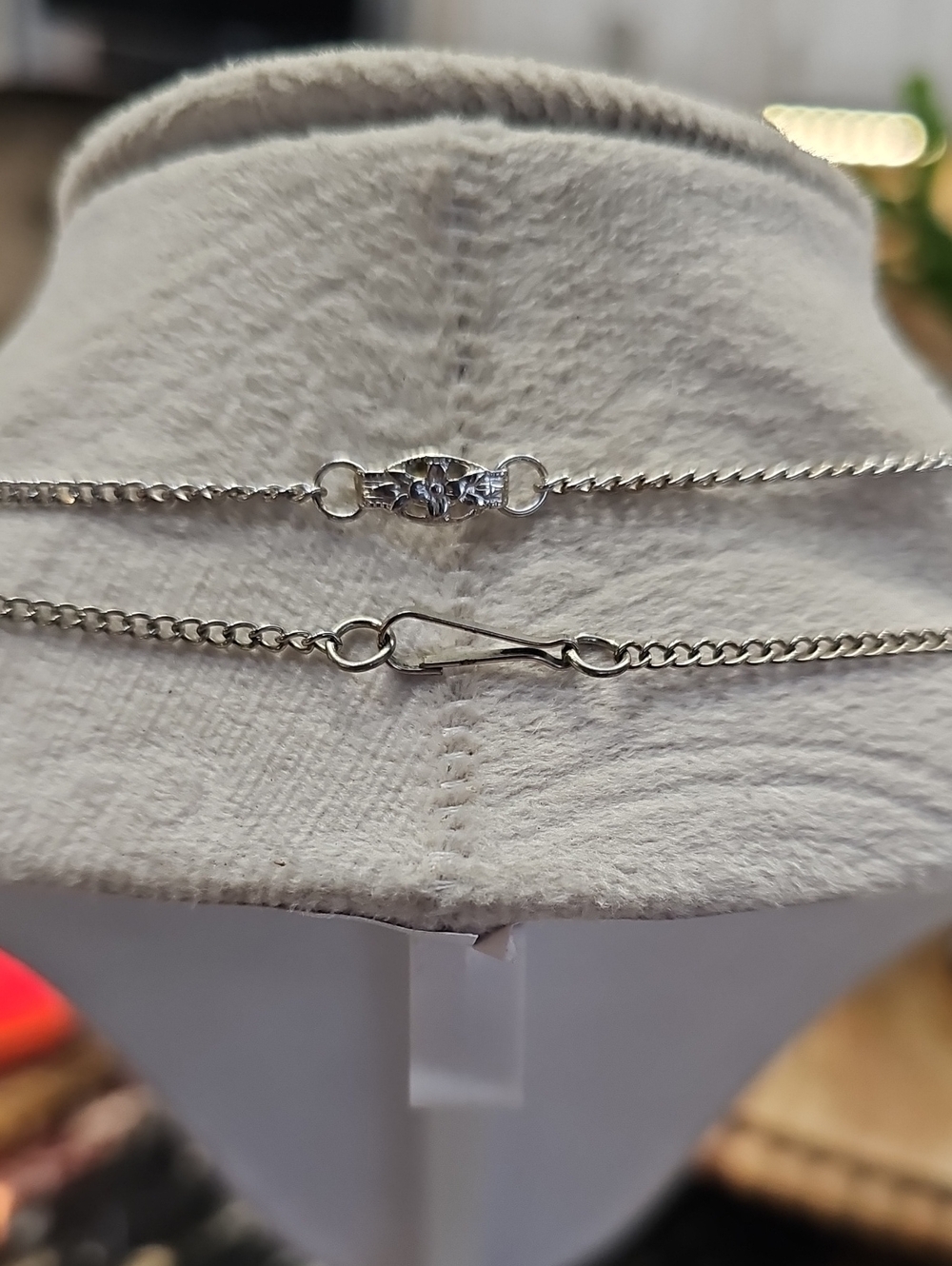 Layered Silver Necklace Set with Black Stone and Cross Pendant - Picture 3 of 3